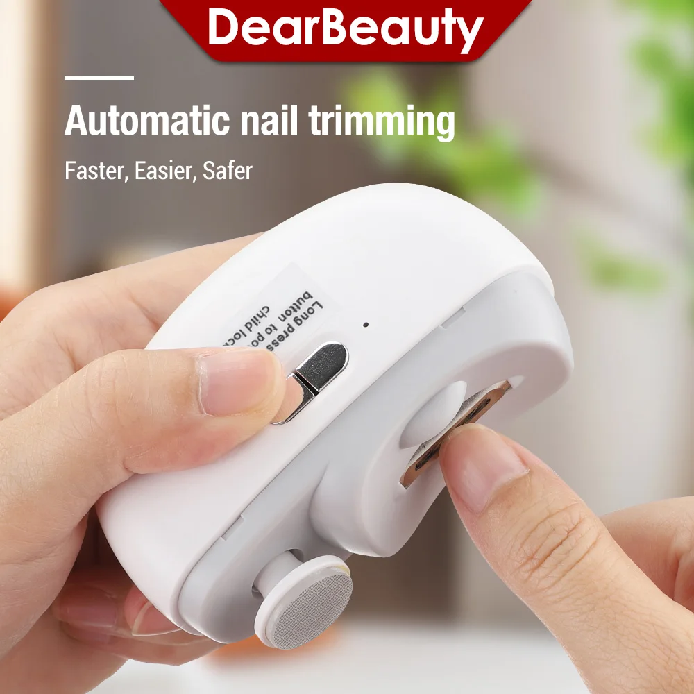 ElectricPolishingNailClipperwithLightAutomaticNailTrimmer