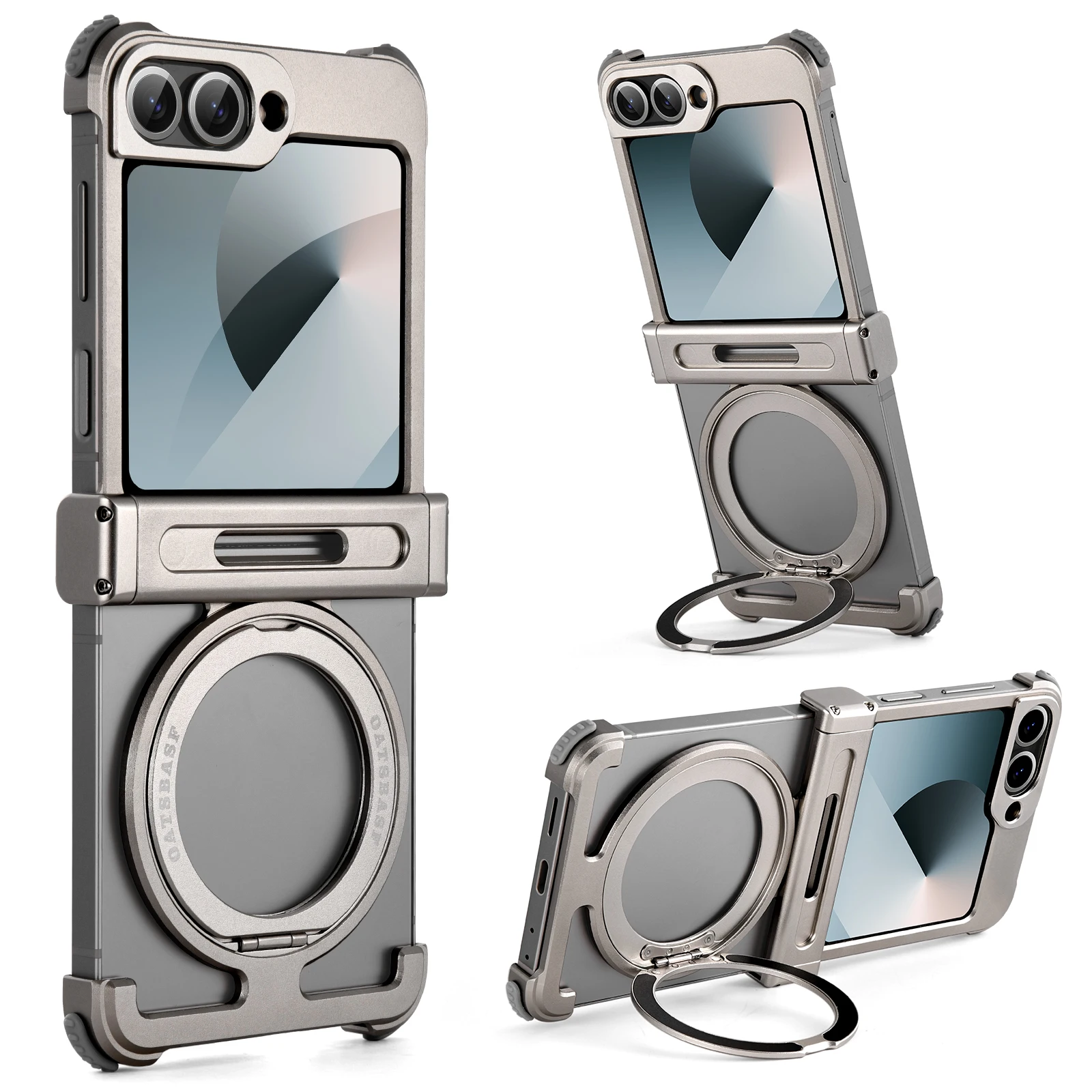 Oatsbasf 360° Rotatable Stand Magnetic Shockproof Phone Case