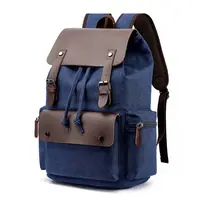 Vintage canvas backpack high quality business travel computer bag 1