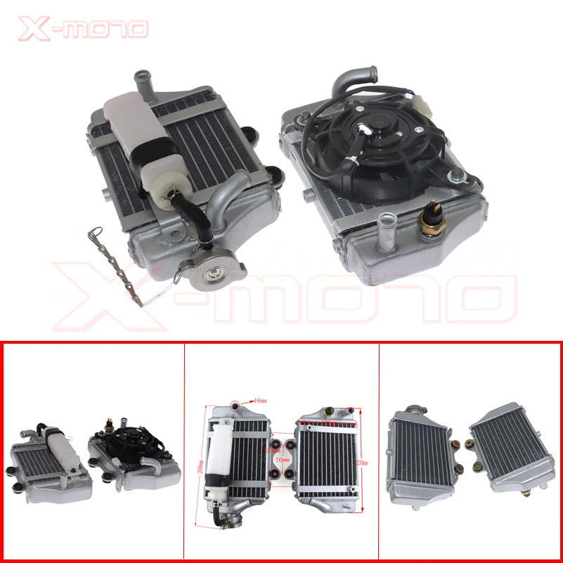 150cc 200cc 250cc zongshen loncin lifan motorcycle water cooled engine radiator xmotos apollo water box with fan accessories