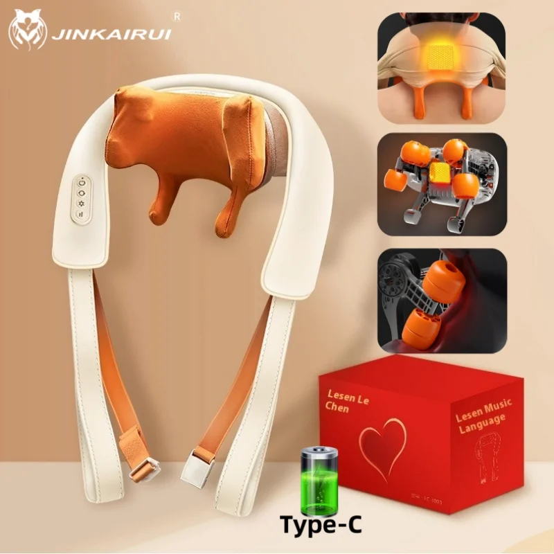 Shoulder and Neck Pinch Massager relaxes trapezius muscle mute simulated human kneading Massage