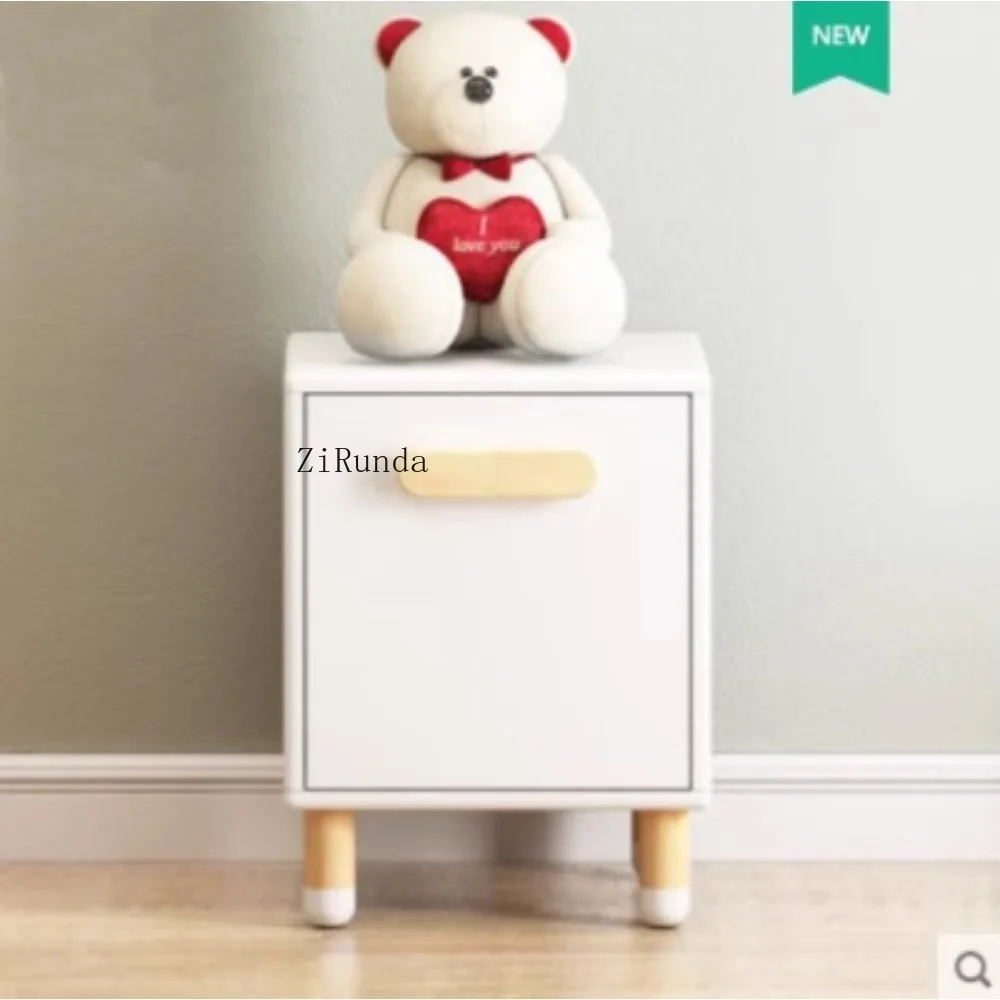 /Children's solid wood bedside table, cute bedside table, bedroom storage cabinet