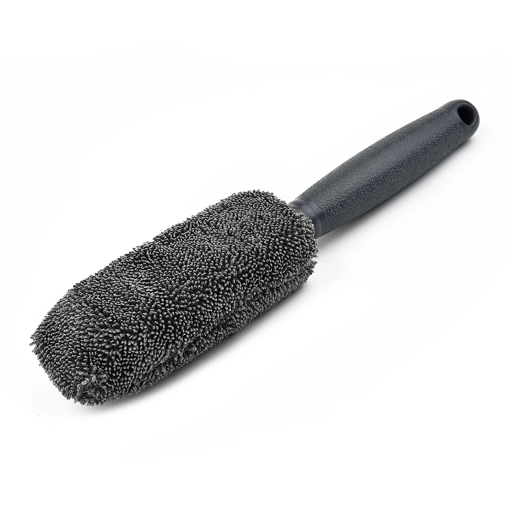1 X Wheel Cleaning Brush Superfine Fiber With Waterabsorbing Sponge Wheels Tires Equipment