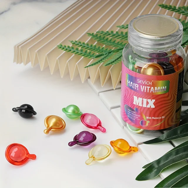 30 Stücke Anti Haarausfall Haar Vitamin Kapsel Öl Keratin Komplexe Öl Glattes Seidiges Haar Serum Haarmaske Reparatur Frizz Beschädigt Sevich