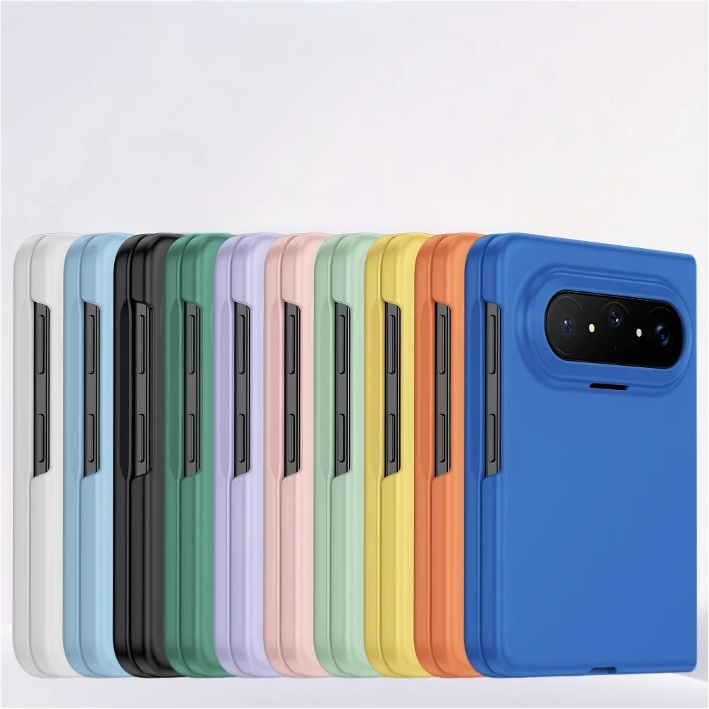 Sleek Skin Feel Shockproof Phone Case - Solid Color Hard Shell Protective Back Cover