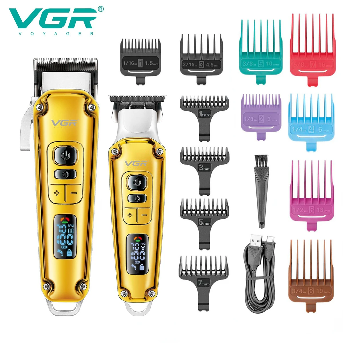 

VGR Hair Trimmer Professional Hair Cutting Machine Electric Hair Clipper Barber Haircut Machine Cordless Trimmer for Men V-931