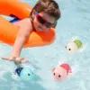 3PCS Baby Bath Toys Toddlers Bathing Cute Swimming Turtles Clockwork Play Water Baby Wind-up Toys for Kids Preschool Pool Toys 3