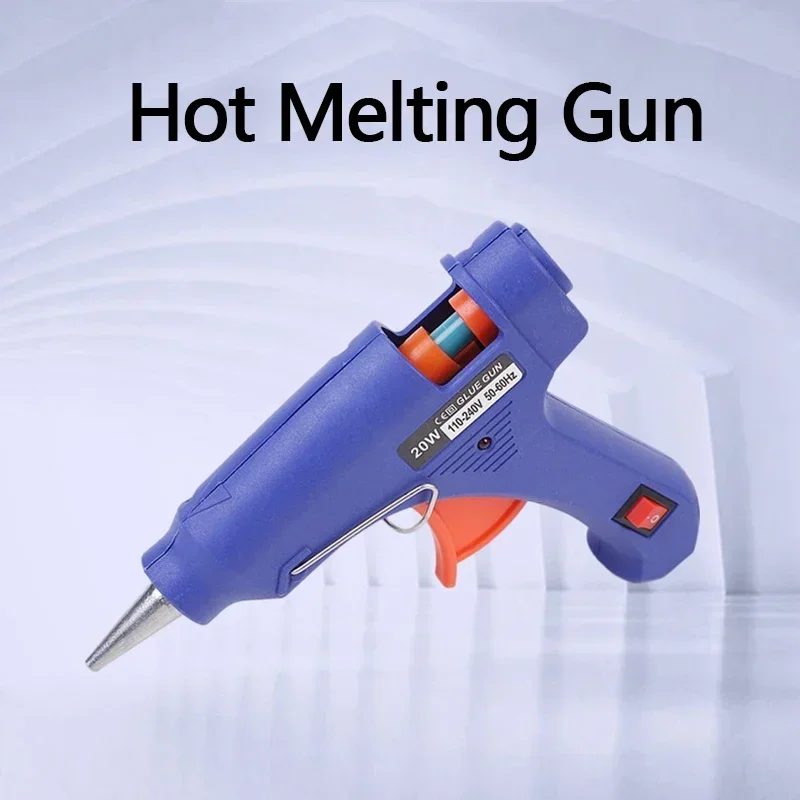 EU/US Plug Hot Melt Glue Gun DIY Mini Household Industrial Guns Heat Temperature 20W Electric Repair Tool Use 7mm Glue Stick 2