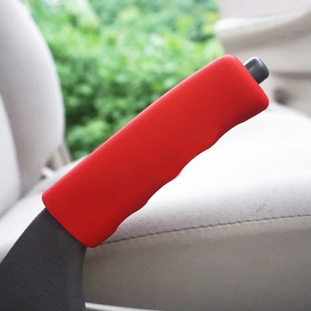 Hand Brake Set Universal Car Handbrake Sleeve Silicone Gel Cover Anti-Skid Auto Parking Brake Handle Sleeve Car Accessories