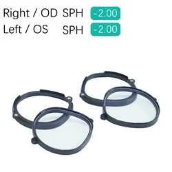 Prescription Magnetic VR Glasses with Anti-Blue Protection (R-2.00 L-2.00)