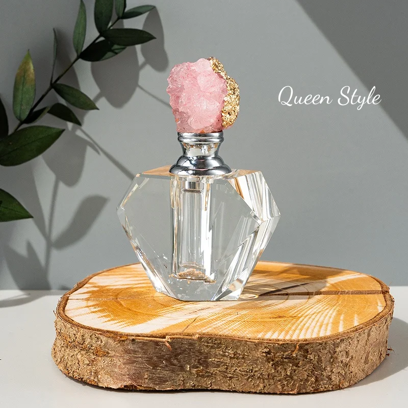 150Pcs 2ml Pink Crystal Perfume Bottle,with Glass Rod and Handmade
