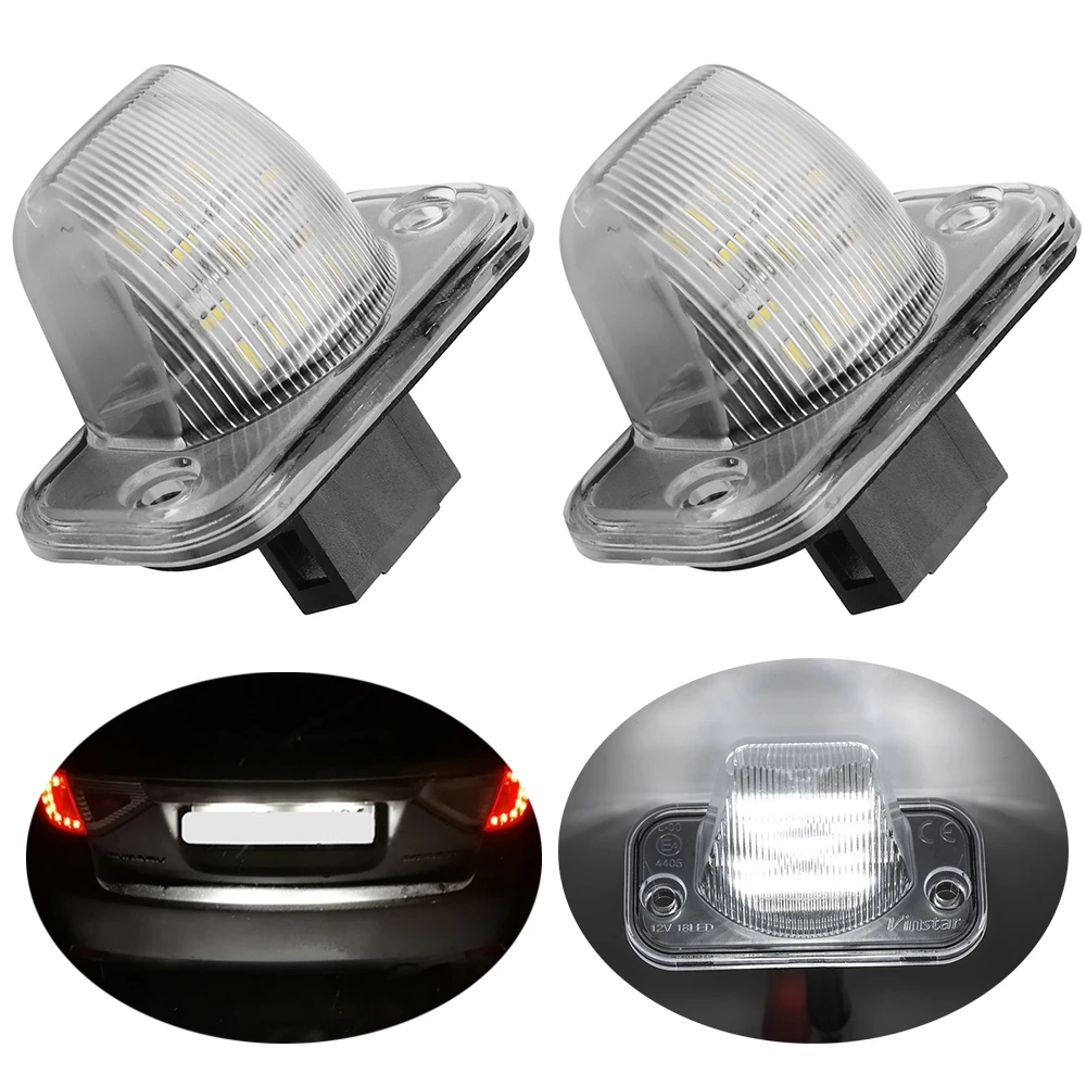 

2pcs White LED Number License Plate Lights Car Accessories For VW Transporter T4 Caravelle Passat B5 Led Lights For Vehicles