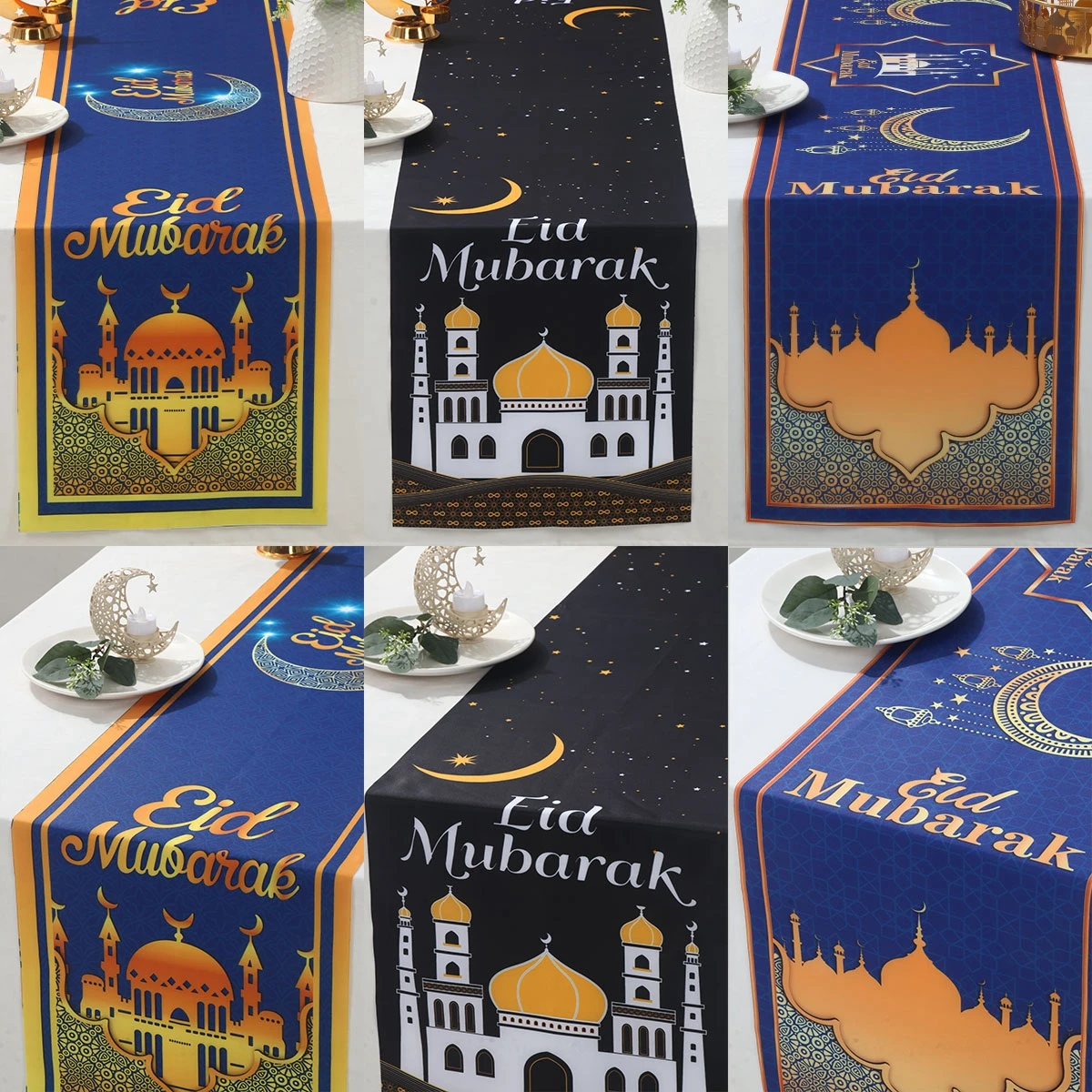 

Eid Mubarak Ramadan Decoration For Home 2024 Tablecloth Table Runner Islamic Muslim Party Decor Ramadan Kareem Eid Al Adha Gift