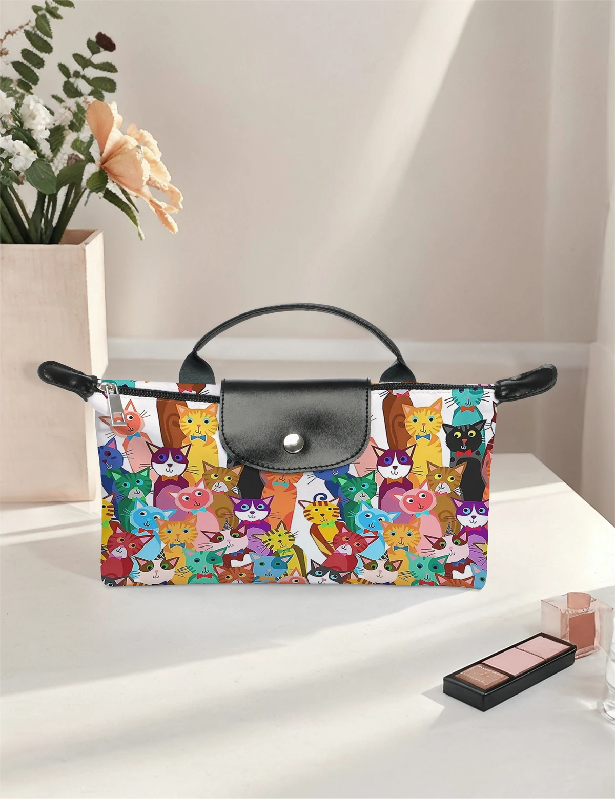 Makeup Bag Travel Toiletry Bag Cute Makeup Brushes Bag Cosmetic Bags for Women Zipper Makeup Bags for Purse