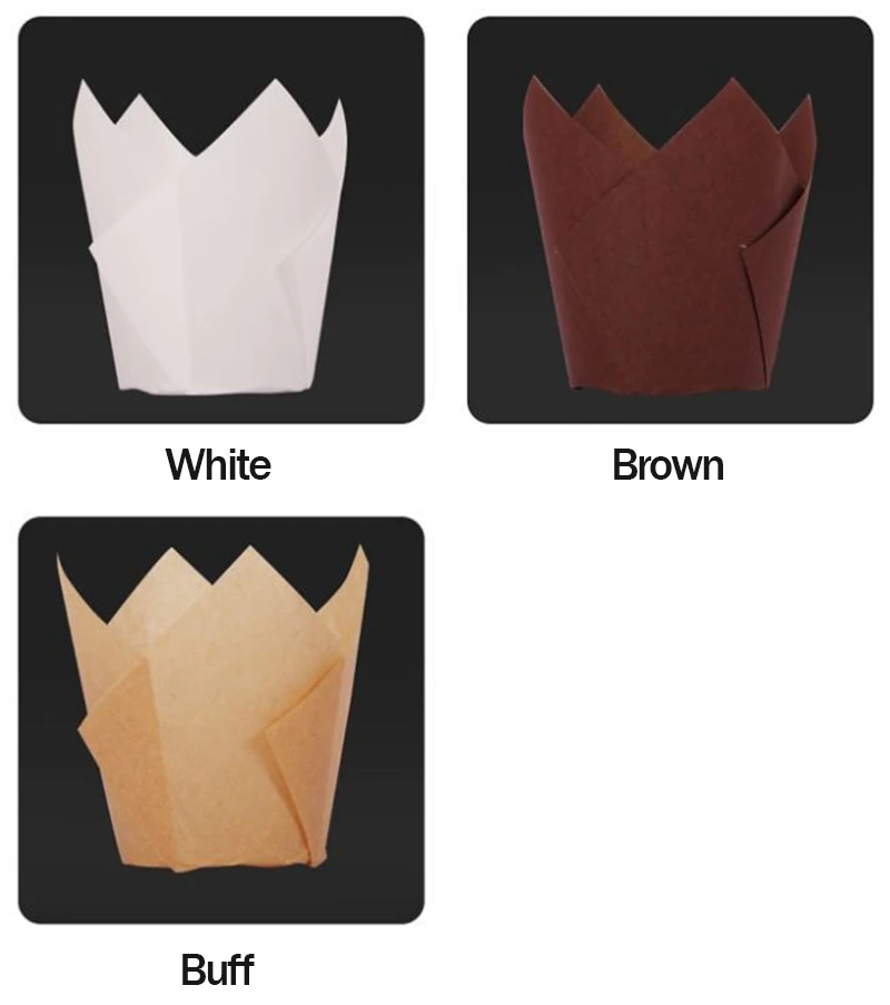 Tulp Cupcake Vormpjes Papier - Oliebestendig (50 stuks)