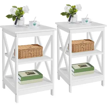 3-Tier Wooden Side Table Sets (Set of 2) 1