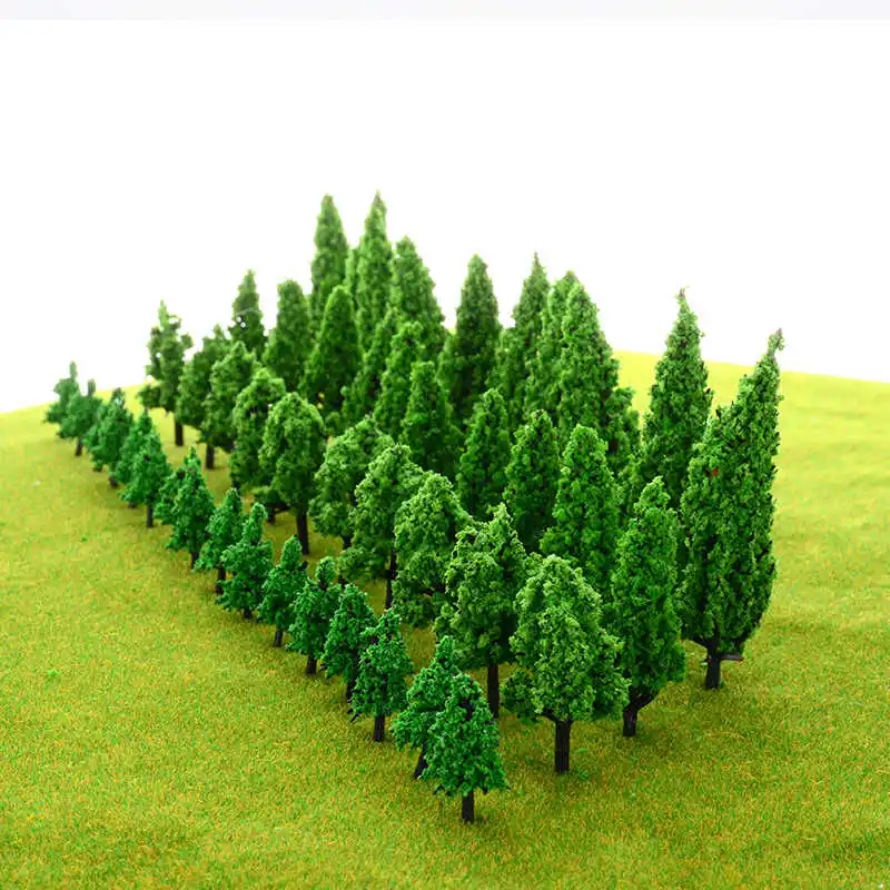 20-100pcs Model Trees Kit Train Artificial Miniature Tree Scenery Railroad Decoration Building Landscape Accessories 2.8-10.5cm 4