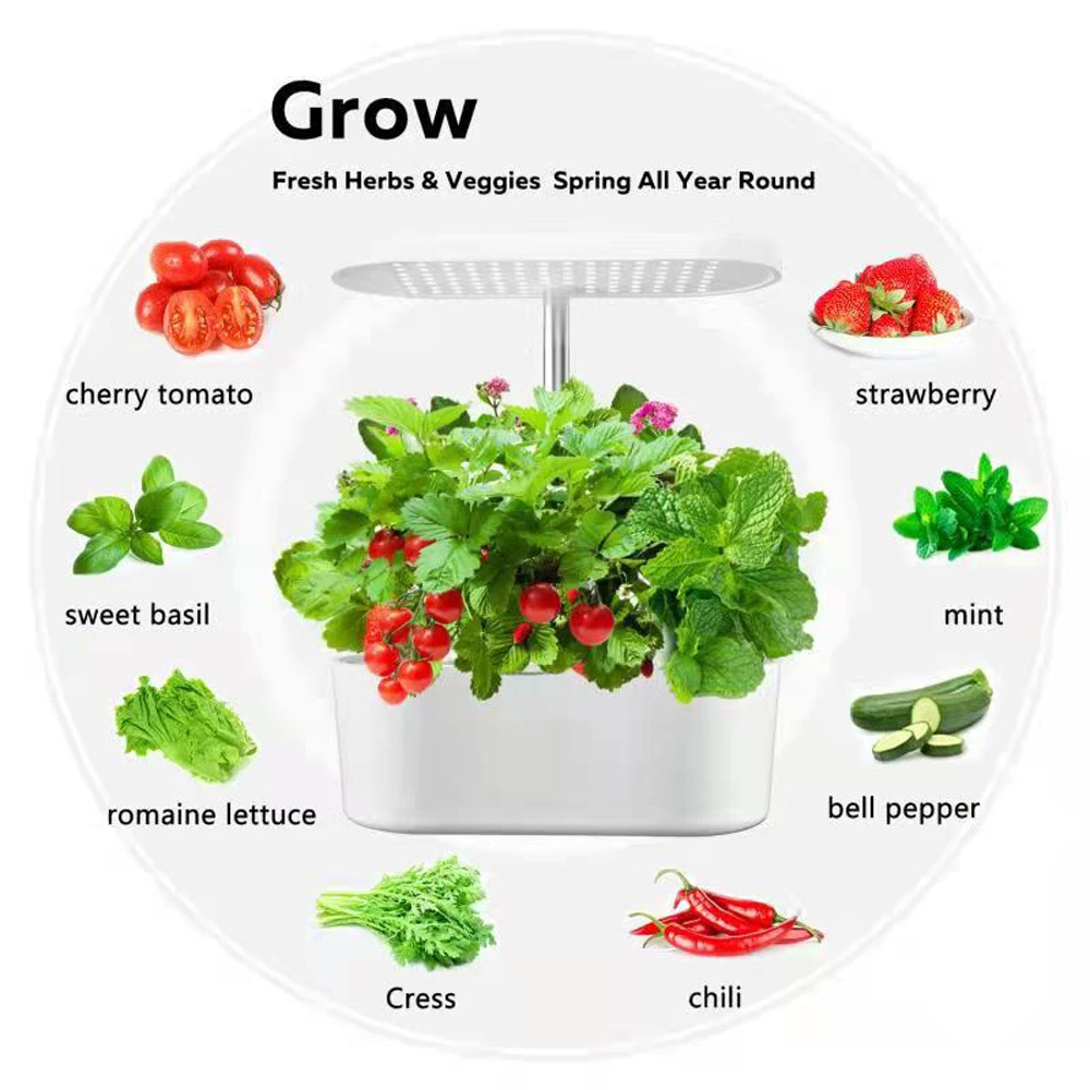 

Hydroponics System Box Intelligent Full Spectrum Grow Light Soilless Cultivation Indoor Garden Planter Grow Lamp Nursery Pots