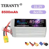 TERANTY 6S 22.2V 8500mAh 60C Lipo Battery RC Quadcopter Helicopter FPV Drone RC Car Boat Model Part With T XT60 XT90s Anti Spark 1