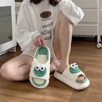 Winter Warm Indoor Home Slides  Women's Slippers Comfortable Soft Thick Sole Frog Linen Slippers Anti Slip Couples's  Slippers - Image 4