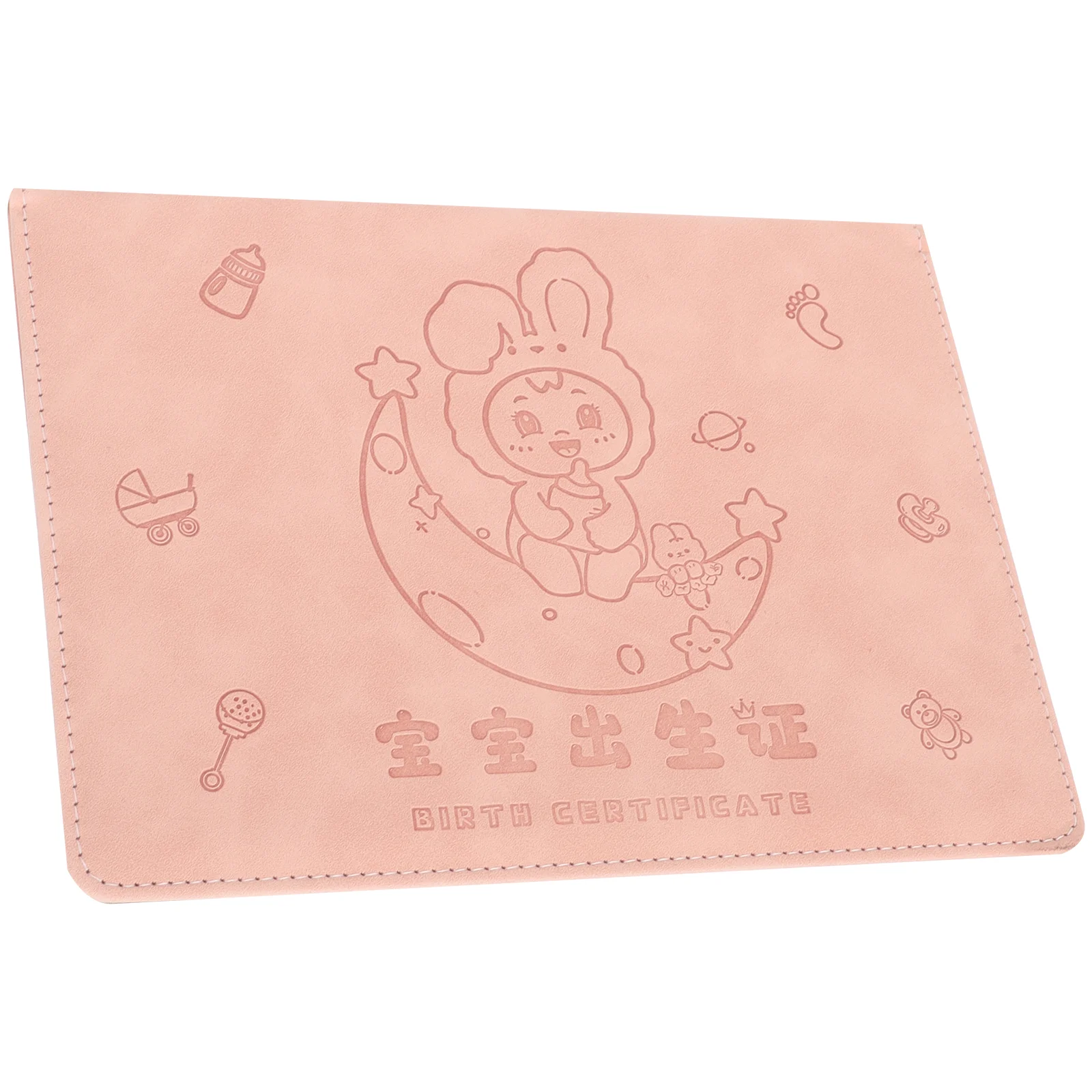 

Birth Births Baby Birth Certificate Holder Folder Certificate Folder Cartoon Rabbit Pattern Babys Document Folder