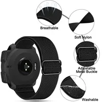 22mm Elastic Watch Bands for Garmin Instinct 2 Solar Soft Stretchy Nylon Strap for Garmin Instinct Tactical/ Solar/ Tide Esports - Image 2