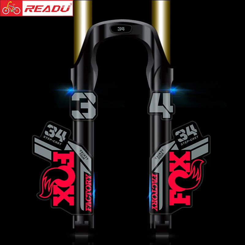 2021 FLOAT 34 mountain bike front fork stickers bicycle front fork decals MTB bike decal meroca palin headset mountain bike bicycle bearing ultra light 120g mountain bike front fork 44mm built in sealed bearing