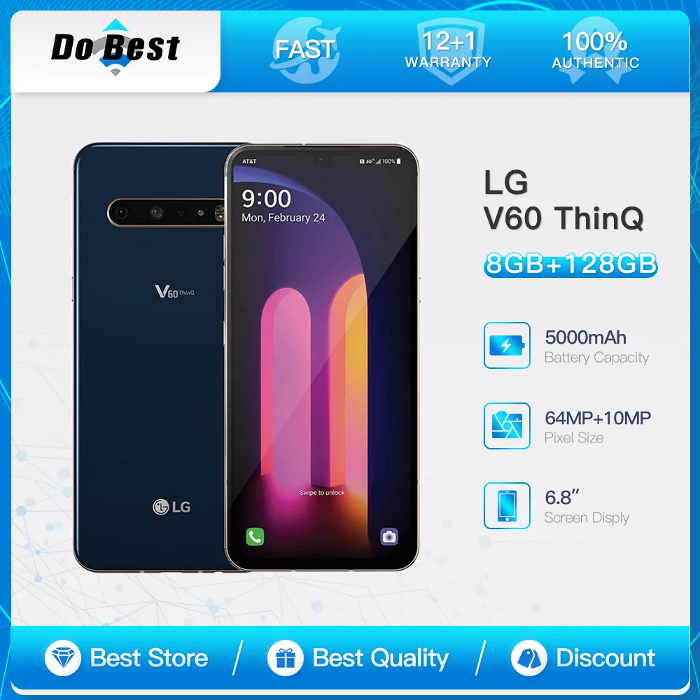 Original-LG-V60-ThinQ-5G-Moilble-Phone-V600TM-V600VM-V600AM-6-8-P-OLED ...