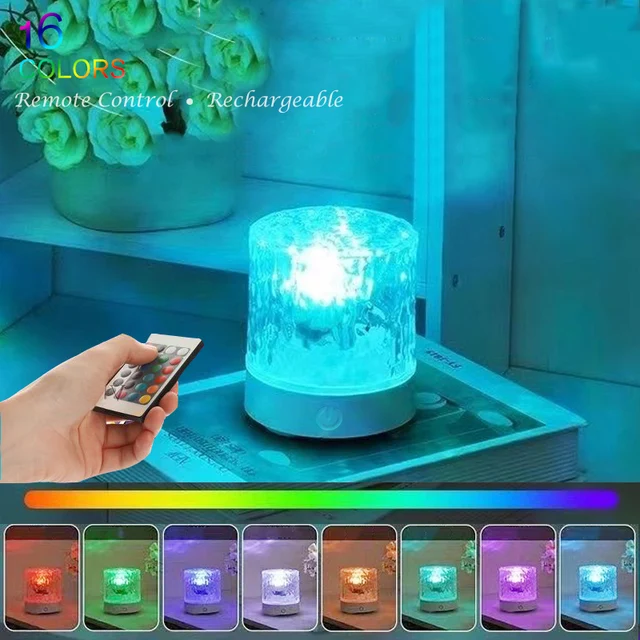 RGB 16 Colors Water Ripple Atmosphere Light Remote Control Dynamic Flame Starry Sky Romantic Bedroom Decor Projection Night Lamp 1
