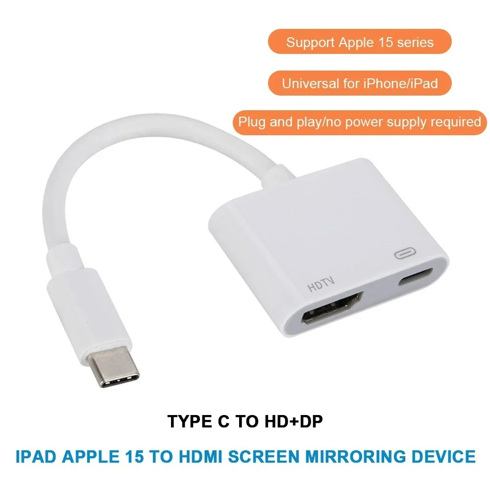 4K 30/60Hz USB C To HDMI-Compatible Projection Cable Adapter Audio Sync Screen Connector For Type C To HDMI-Compatible Adapter