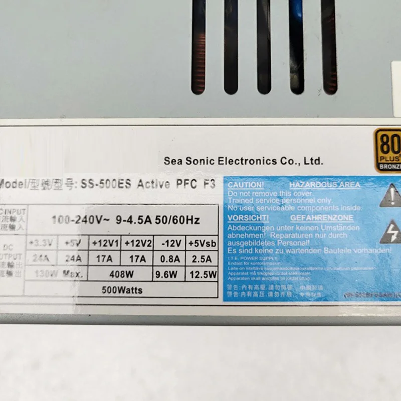 SS-500ES For Seasonic Switching Power Supply SSP-500ES2 80plus Bronze 500W 6 SS-500ES For Seasonic Switching Power Supply SSP-500ES2 80plus Bronze 500W - Image 4