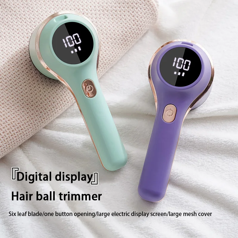 Electric Lint Remover Shaver with LED Digital Display Sweater Couch Fabric Pill Shaver for Sweater Couch Clothes 5
