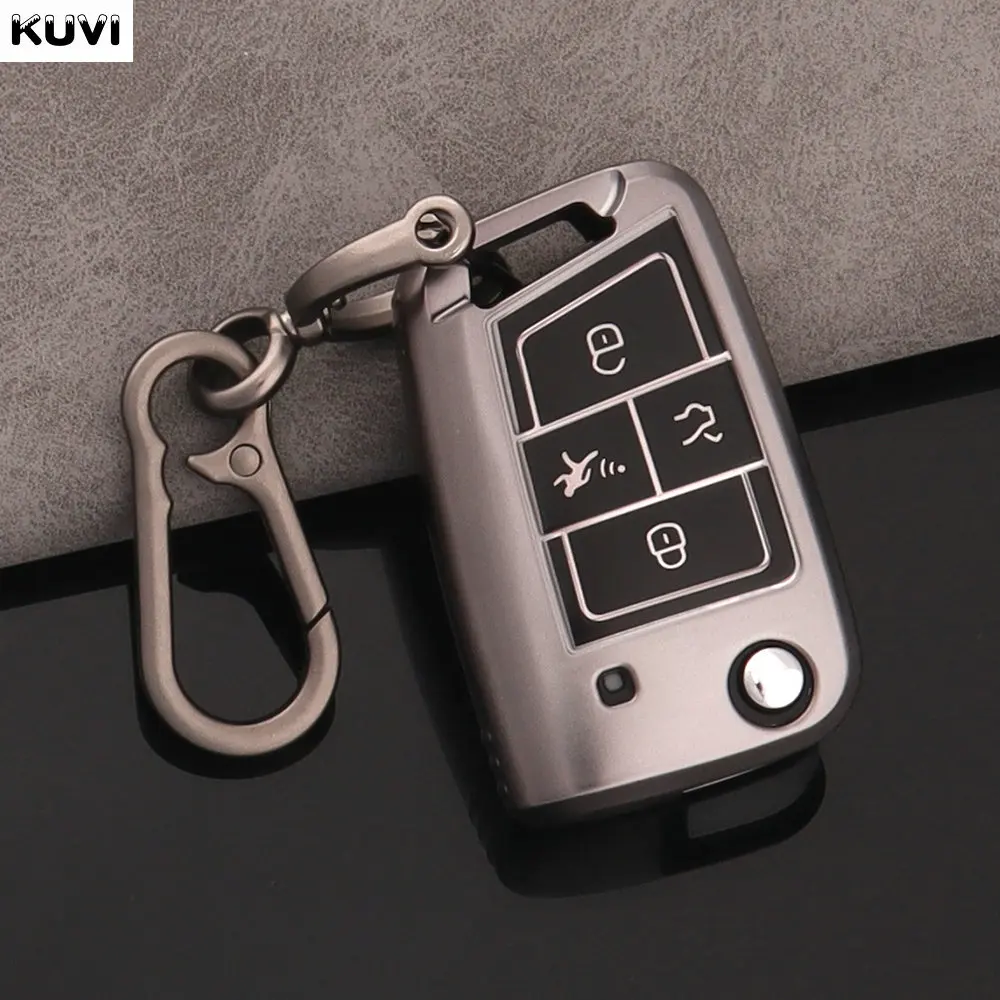 3 4 Buttons TPU Car Key Case Cover Fob For Volkswagen VW Golf 7 ALLTRACK MK7 Tiguan SEAT Ateca Leon FR 2 Ibiza Skoda Octavia key case cover