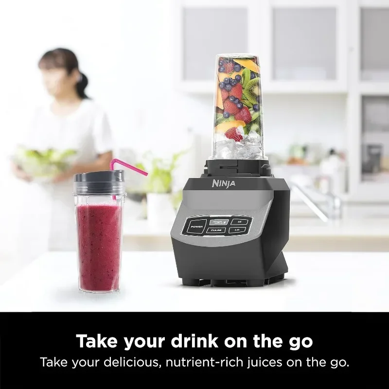 Ninja BL660 Professional Compact Smoothie & Food Processing Blender, 1100-Watts, 3 Functions -for Frozen Drinks, Smoothies 5