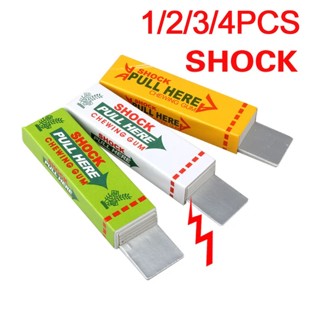 Pull Head Shocking Toy Practical Electric Shock Chewing Gum Anti-stress  Creative Fashion Interesting Portable Gadget Prank Trick