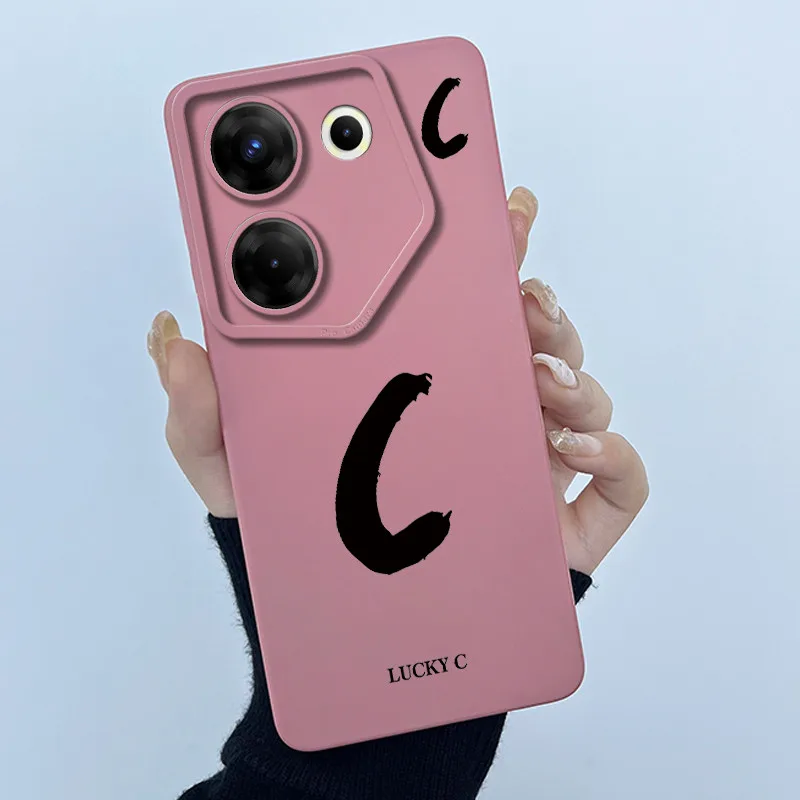 Cute Letter Silicone Soft Phone Bumper Case Cover