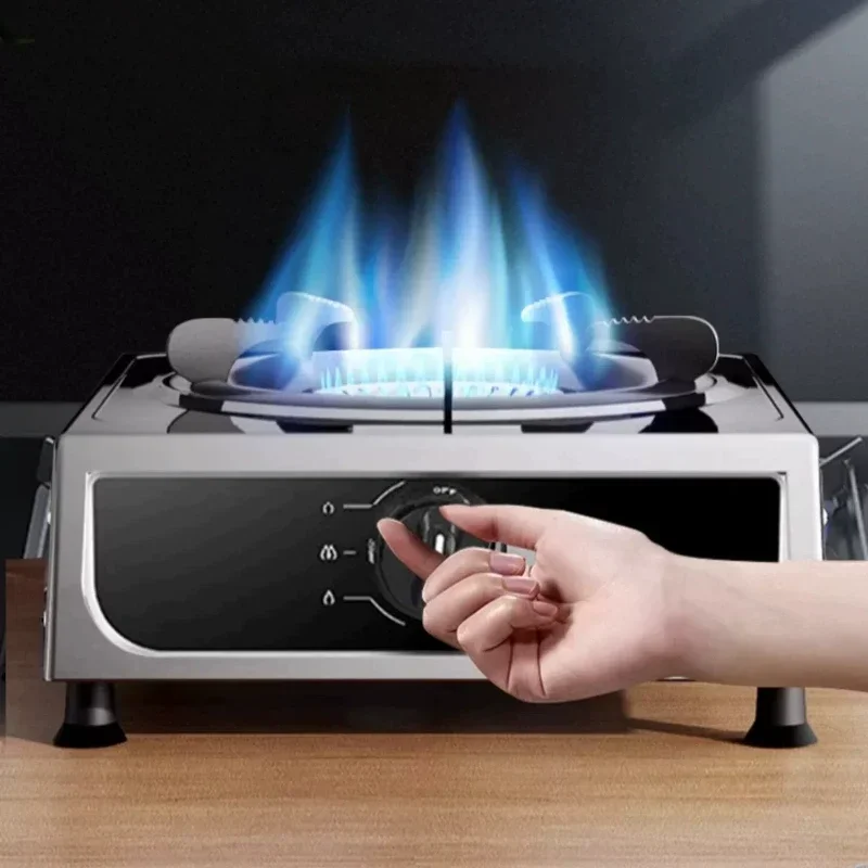 Gas vs Electric Stove Choose Our Household Single Stove, Stainless Steel, Liquefied Gas, Fierce Fire, Energy-saving 3
