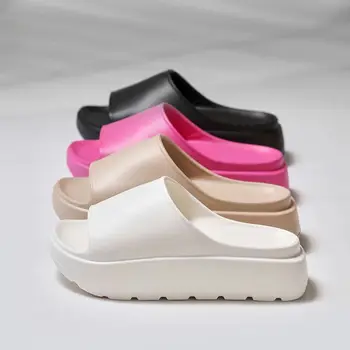 Summer Beach Thick Sole Eva Slippers Women Thick Platform Indoor Home Slides Woman Lightweight Non Slip Bathroom Flip Flops 2024 - Image 1