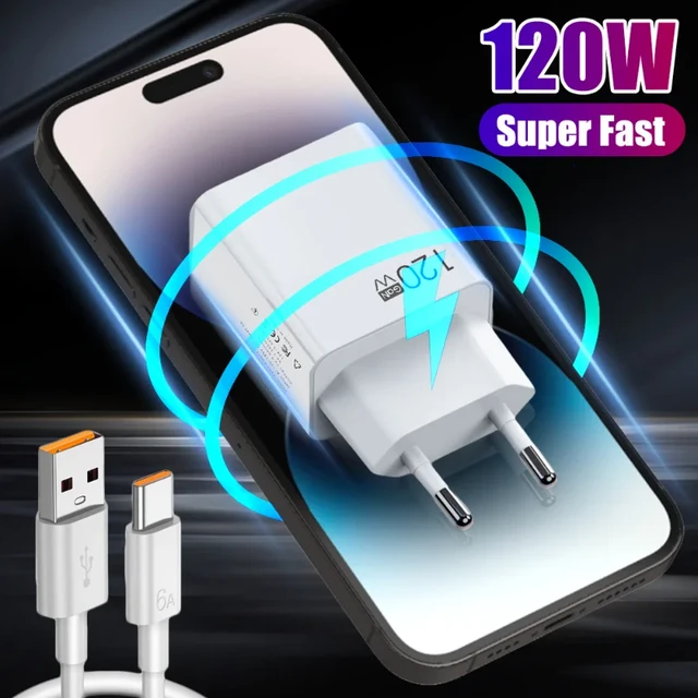 120W GaN Charger USB Charger Fast Charge Charging Quick Charge 5.0 For  Huawei Samsung Xiaomi iphone Mobile Phone Charger Adapter