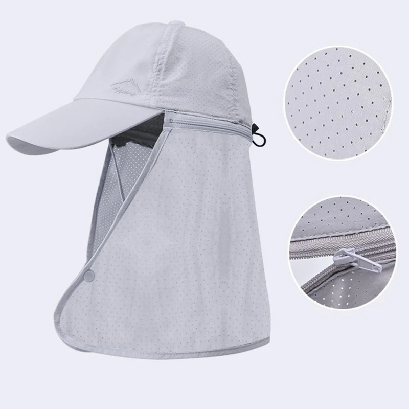 Multifunction Quick Drying UV Protectio Hat Outdoors Water-resistant Baseball Baseball Cap For Men With Face Neck Protection 3