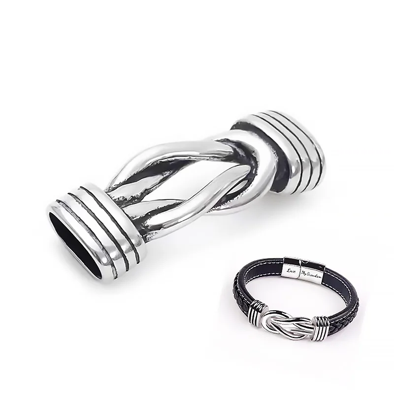 10pieces Stainless Steel Punk Viking Connector Cross Hole 12*6mm for DIY Charms Bracelet Findings Jewelry Making Parts Supplies