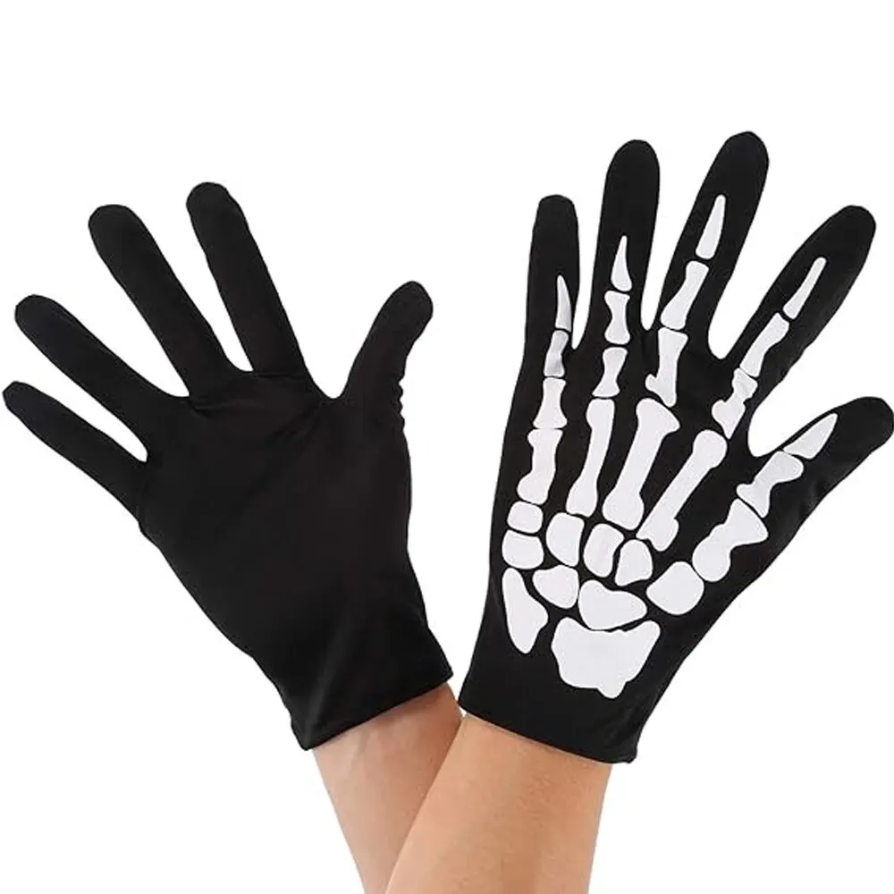 Cycling Gloves Halloween Skull Gloves Lightweight Full Finger Skeleton Costume Cosplay Equipment Accessories for Men Women Kids cycling gloves sport gloves