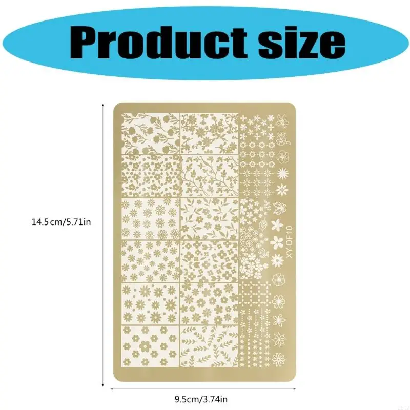 28TA Art Stamping Plate Stamp Template Plates Flower Manicures Images Plate