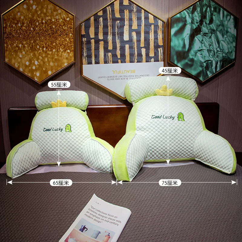 Cute Pillow Bed Head Cushion Summer Soft Pack Bedroom Back Throw Pillows Removable and Washable Ice Peas Waist Cushions - Image 2