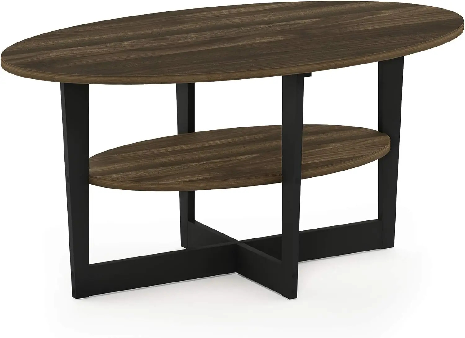 Coffee Table, 1-Pack, Columbia Walnut/Black， living room furniture 2