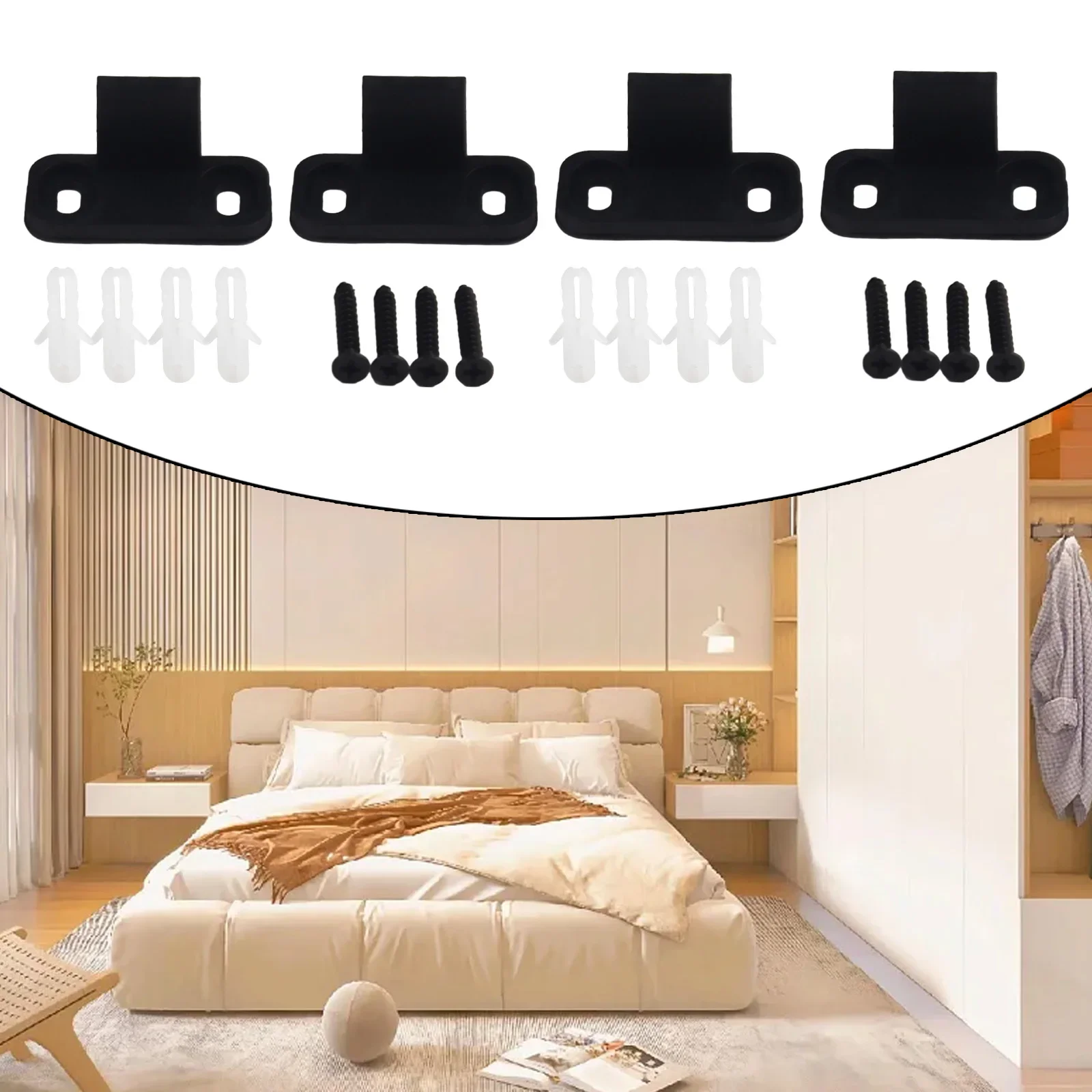 Floor Guide Shock Stoppers 4.5*2cm Adjustable Barn Door Expansion Plugs Home Kit Plastic Sliding Rail