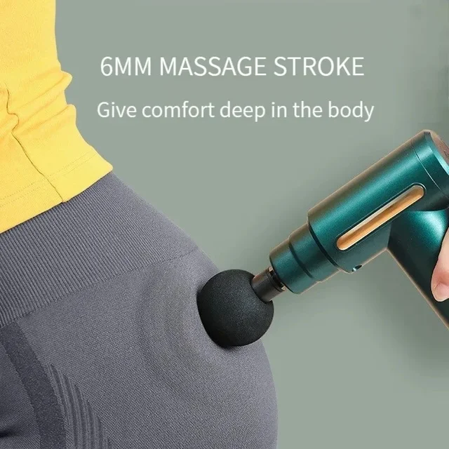 Portable Fascia Gun Vibration Massage Gun For Body Neck Back Deep Muscle Relaxation Fitness Slimming One Head 5