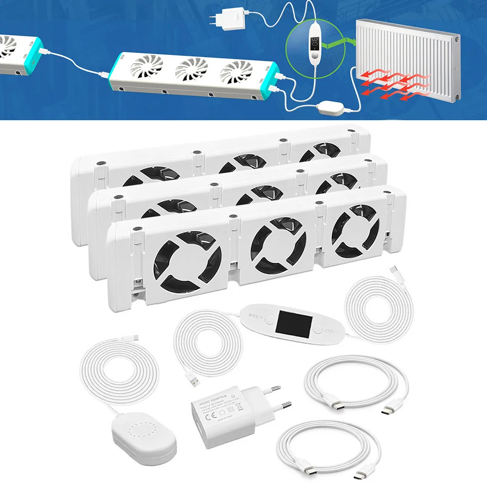 

Smart Radiator Fan Increased Hot Air Circulation Warm Home Automatic On Off Quiet Operation 100 To 240V 50 60Hz AC 350MA