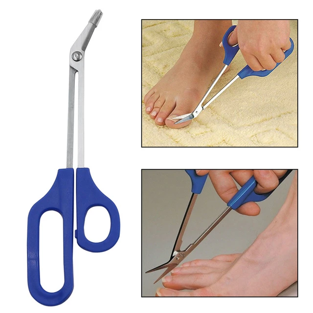 Toenail Scissors Clippers Long Handle Toenail Scissor Angled Blades  Fingernail and Toenail Scissors Nail Care Tool for Men Women