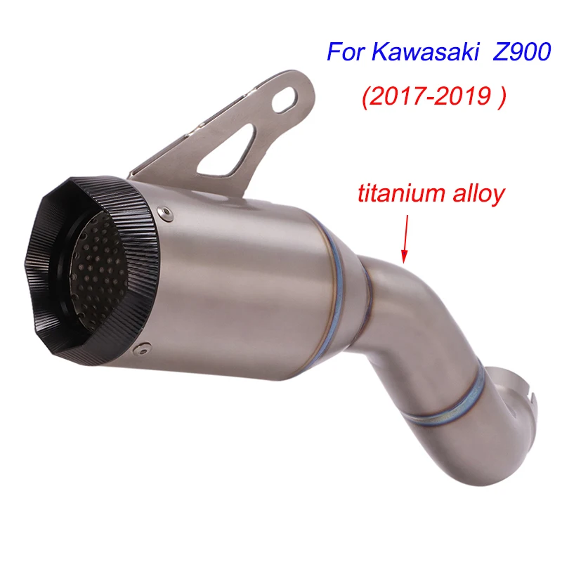 

Z900 Escape Motorcycle Middle Link Tube And Muffler Titanium Alloy Exhaust System For Kawasaki Z900 2017-2019